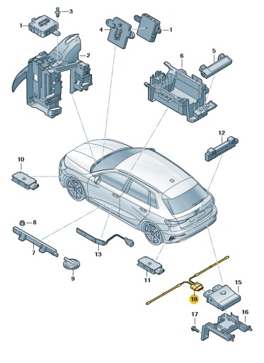Кабель датчика открытия задней крышки 83a962239 оригинал oe