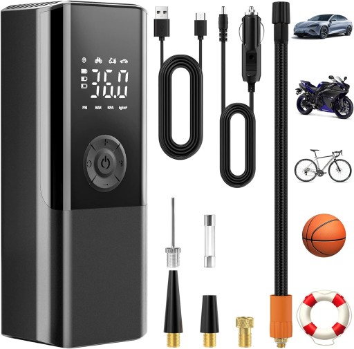 ЭЛЕКТРИЧЕСКИЙ НАСОС ДЛЯ ВЕЛОСИПЕДА ВОЗДУШНЫЙ НАСОС КОМПРЕССОР ДЛЯ АККУМУЛЯТОРА ВЕЛОСИПЕДА