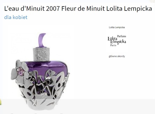 LOLITA LEMPICKA 100 ML FLEUR 2007 ROK UNIKAT EDP WAWA MARRIOTT