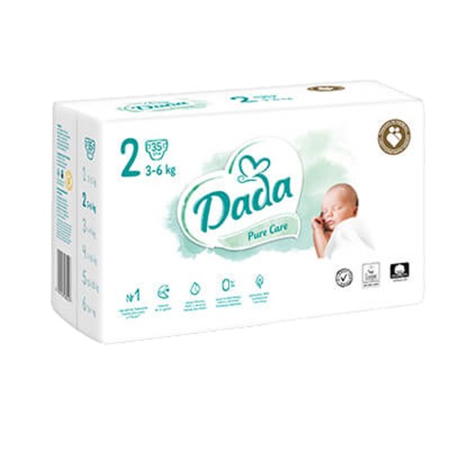 Підгузки Dada Pure Care розмір 2 3-6 кг 35 шт.