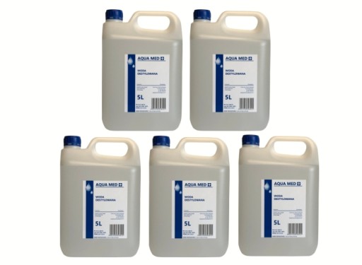 Дистиллированная вода 25L (5X5L) высокой чистоты-Силезия