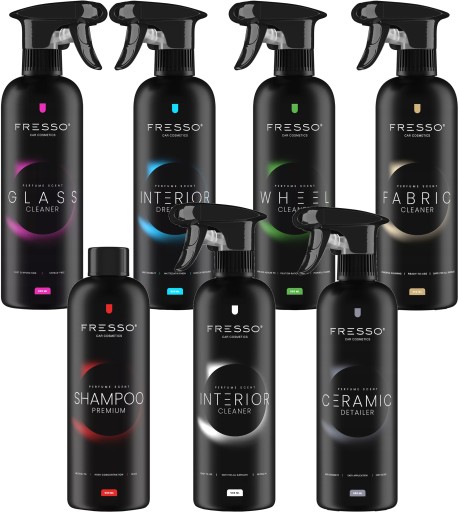 FRESSO НАБІР АВТОМОБІЛЬНОЇ КОСМЕТИКИ ДЕТАЛІ АВТОМОБІЛЯ ВНУТРІШНЯ ФАРБА ДИСКІВ