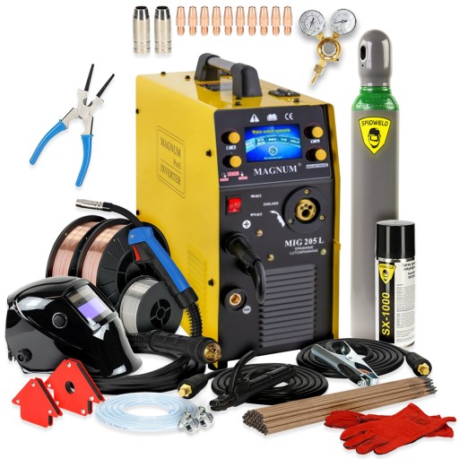Сварочный аппарат migomat MAGNUM MIG MAG MMA 200 A + комплект