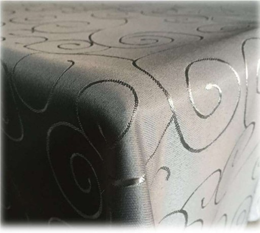 Obrus na stół Dekoracyjny Wodoodporny Poliester 110x220cm Szary
