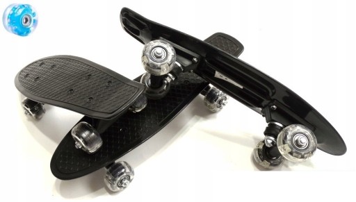 Скейтборд FISZKA зі світяться колесами ENERO Pink