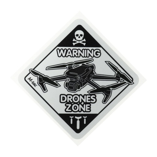 Наклейка M-Tac Drones Zone Reflective Small Black
