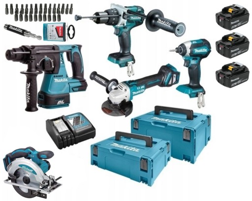 MAKITA набор инструментов 5PCS COMBO 18V 3x5. 0Ah