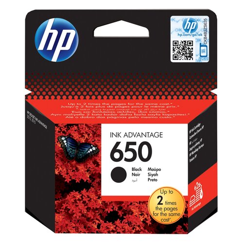 ATRAMENT HP 650 CZ101AE ČIERNA black ORIGINÁLNY Deskjet Ink