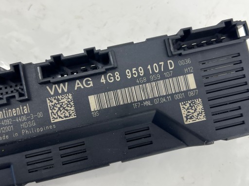 module computer control unit bonnet rear part of the rear boot AUDI A7 4G 4G8959107D