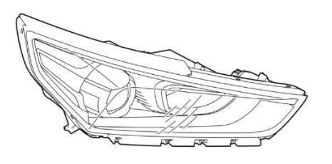 92102G2001MBL - Hyundai ioniq (2016-2019) Фара правая