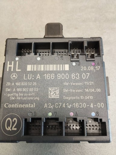 Mercedes-Benz GLE W166 module door left rear part A1669006307