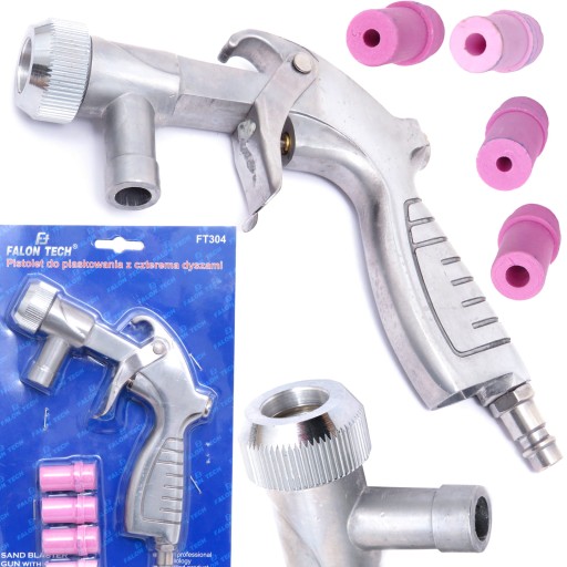 ПНЕВМАТИЧЕСКИЙ ПЕСКОСТРОЙНЫЙ ПИСТОЛЕТ, 4 НАСАДКИ