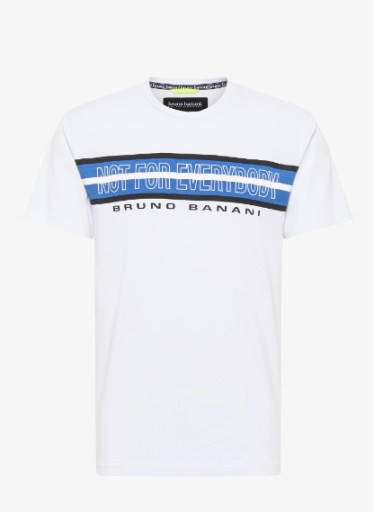 Bruno Banani bavlnené biele tričko logo XL