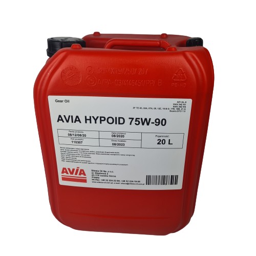 Масло 75w90 20л авиа апи гл-5, ман 342 м1, ман 342 м2, zf te-ml 05а, 07а, 08