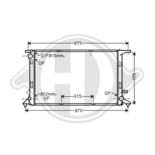 DCM1489 - Радіатор система охолодження двигуна audi a4 lim/avant(8k/8e) 07-11