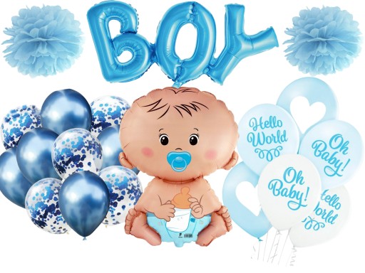 BABY SHOWER BALLOSS CHRISTMAS BOY ВЕЛИКИЙ НАБІР
