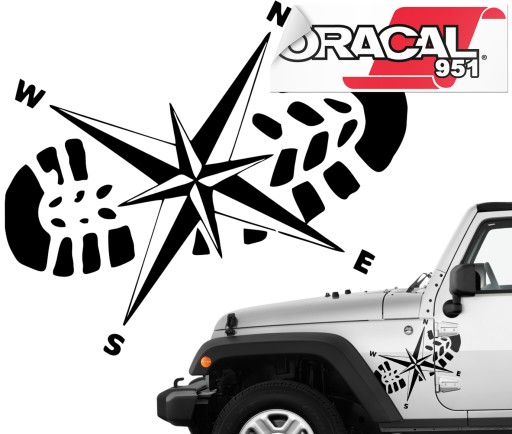 Наклейки на авто STAR Shoeprint 90x90 951