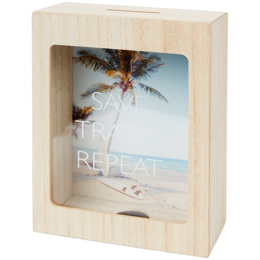 ДЕРЕВ'ЯНА БАНКІЧКА зі склянкою з посланням