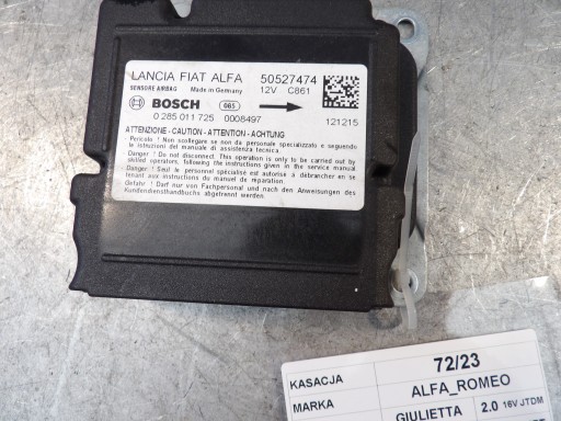 SENSOR AIRBAG ALFA ROMEO GIULIETTA 2,0JTD 50527474