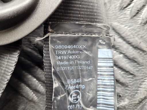 tension belt safety front front left 98094640 PEUGEOT 3008 II