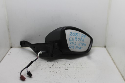 mirror right PEUGEOT 208 and LIFT 11 PIN 5+6 PIN EUROPA colour KTPD