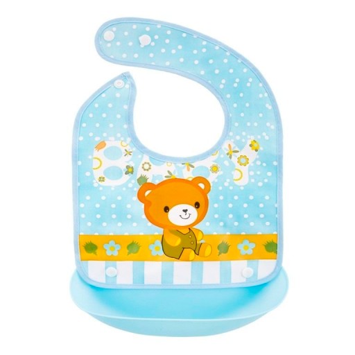 Нагрудник пластиковий Bocioland Shades of blue 1 шт.