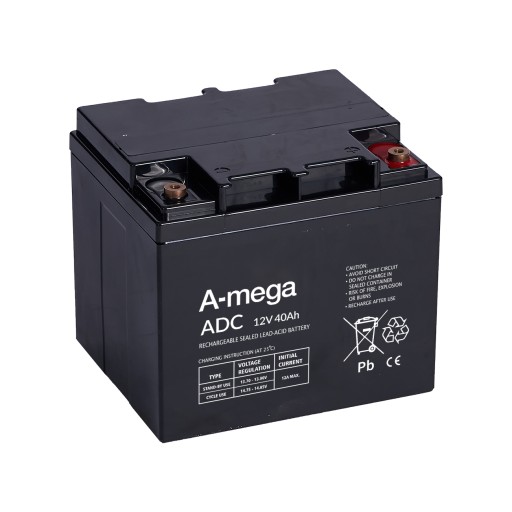 Agm акумулятор vrla a-mega adc 40-12 12v 40ah