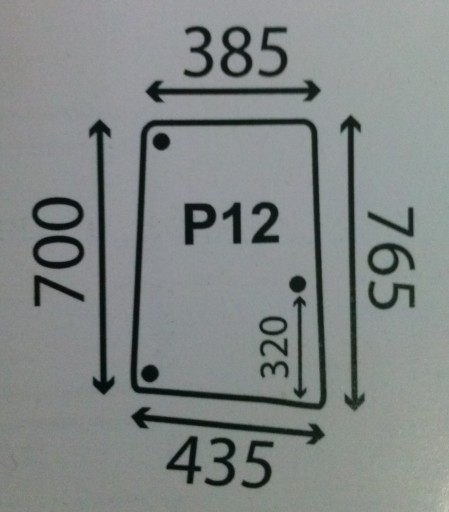 L171975, L211450, - JOHN DEERE 6020 БОКОВОЕ ОКНО СПРАВА
