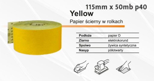 Рулон наждачного паперу 115 мм x 50 м P40