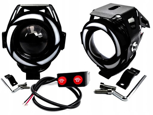 2X светодиодный мотоцикл галогенные лампы фары quad