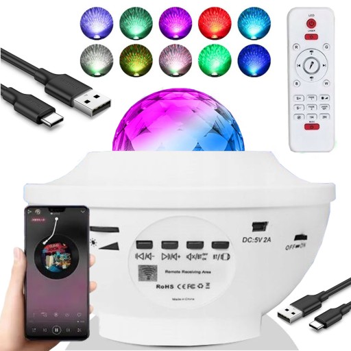 STAR LED ПРОЕКТОР НІЧНИК USB + ПУЛЬТ