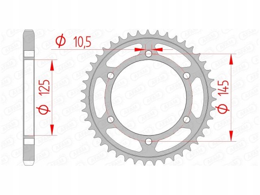 12603-43 - AFAM ЗАДНЯЯ ЗВЕЗДОЧКА # 525 43 ЗУБЫ YAMAHA TDM