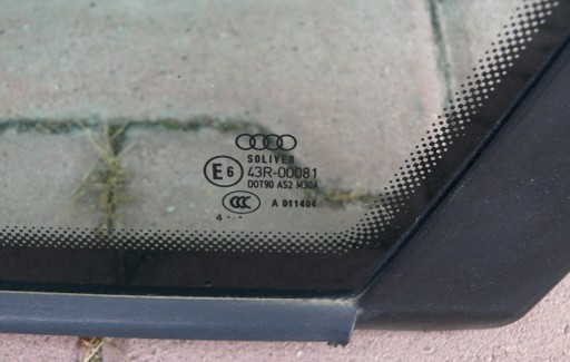 window bodywork right right rear part CHROM AUDI A6 C6 sedan 2004r.