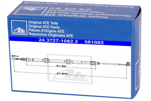 24.3727-1082.2 - Кабель ручного гальма для RENAULT Kangoo GRAND II