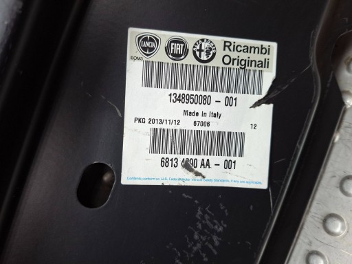 Console SLUPKA Gauche Arrière 1348950080 FIAT DUCATO BOXER JUMPER 2006
