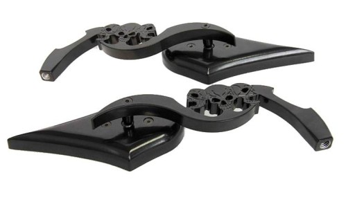 MOTMT252-008 - ЧОППЕР ЗЕРКАЛА ЧЕРНЫЙ ЧЕРЕП ЧЕРЕП УНИВЕРСАЛЬНЫЙ