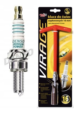 Свічка запалювання DENSO IU27A + гайковий ключ для свічок 16 мм