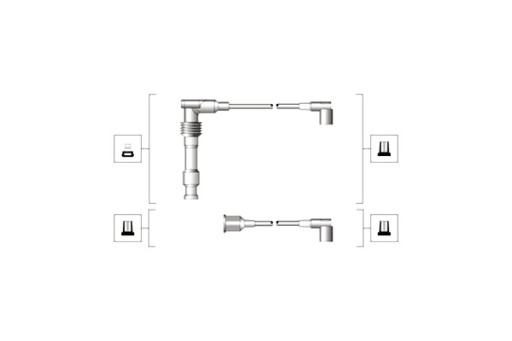 941319170123 - КОМПЛЕКТ КАБЕЛІВ ЗАПАЛЮВАННЯ MAGNETI MARELLI OPEL ASTRA F OMEGA B