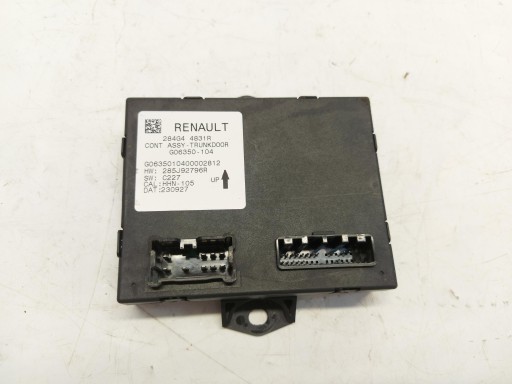 RENAULT AUSTRAL E modulo Controllo del cofano PORTELLONE COFANO POSTERIORE 284G44831R