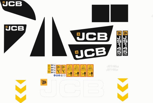 НАКЛЕЙКИ НАКЛЕЙКА JCB JS145LC ГОД 2012