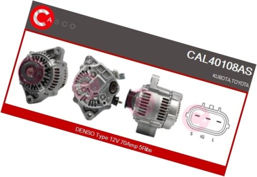 Генератор 12в 80а - casco cal40108as