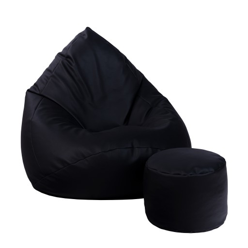 Чорний пуф Кронен