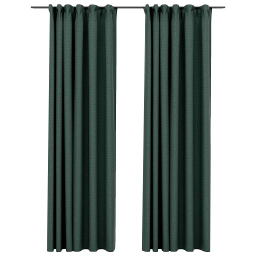 Zasłony 2 szt. półzaciemniające kółka 140 cm x 225 cm VidaXL
