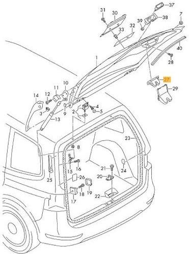 7P0827505N - OE VAG ЗАМОК ЗАДНІХ ДВЕРЕЙ SEAT ALHAMBRA II