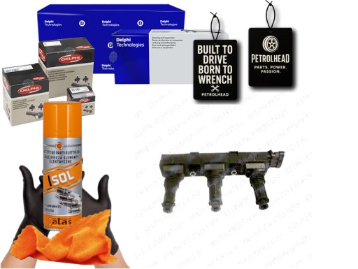 DELGN10201-12B1#ECS-PCP+K - Котушка запалювання opel agila corsa b x10xe z10 del #petrolhead pro+ kit4