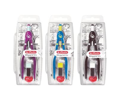 Лінійка Herlitz 11086535 чорна, синя, рожева