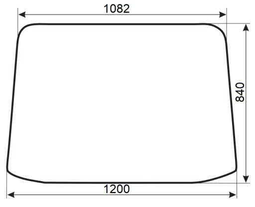 900911044 - Заднє скло Belarus MTZ - 82 No Drawinos 80-6700 Type 3