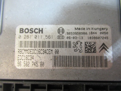 Computer DES MOTORS Bedienteil CITROEN C5 II 1.6 HDI BOSCH 9653958980