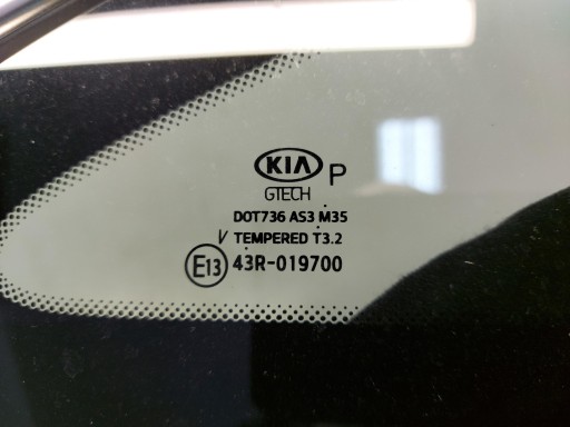 KIA PROCEED III window bodywork right rear part