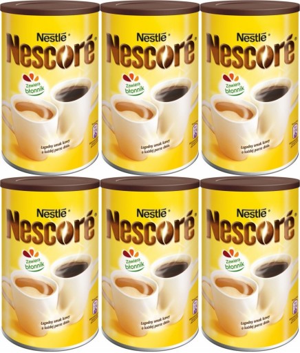 Kawa rozpuszczalna Nestlé Nescore z magnezem puszka 260g x6